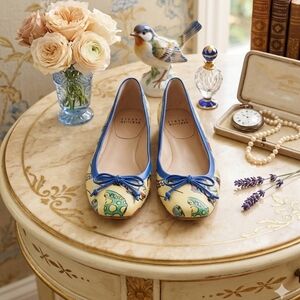 STUART WEITZMAN WOMEN'S PATENT LEATHER BALLERINA WOMEN'S SHOES SIZE 7.5M